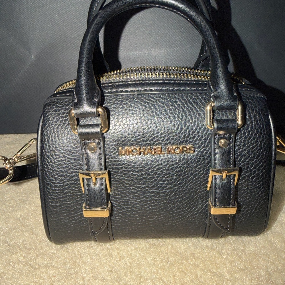 Michael Kors Black Extra Small Bedford Legacy Duffle crossbody